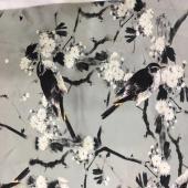 仿真丝缎面雪纺色丁印花