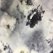仿真丝缎面雪纺色丁印花