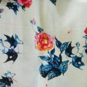 现货供应棉麻活性印花春夏裙子印花麻料印花