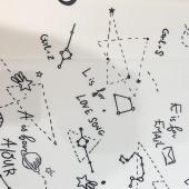 字母星辰印花面料