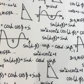 数学公式双绉印花面料