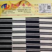 4X3TR色织条纹坑条TR色织条纹罗纹TR坑条TR罗纹涤棉色织间条罗纹