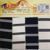 4X3TR色织条纹坑条TR色织条纹罗纹TR坑条TR罗纹涤棉色织间条罗纹