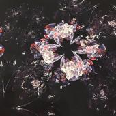 《现货》花朵梭织数码印花夹克棉衣面料