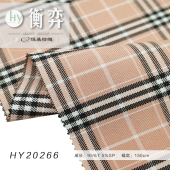 涤纶弹力色织格衬衫罩衫裤子欧美经典休闲裙子套装连衣裙面料