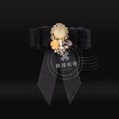 流行挂饰蝴蝶结织带胸花高档服饰百搭配饰胸针饰品brooch