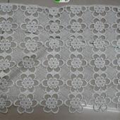 牛奶丝水溶花边条码刺绣白色绣品