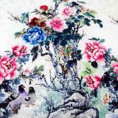 华城新雅T/R提花定位鸳鸯牡丹