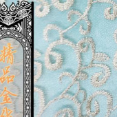 精品水溶金线绣花面料服装辅料