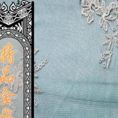 精品水溶金线绣花面料服装辅料