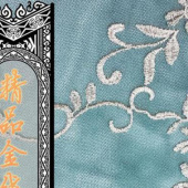 水溶精品金线绣花面料服装辅料