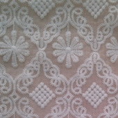 欧根纱绣花面料透视刺绣花边面料蕾丝GB14032