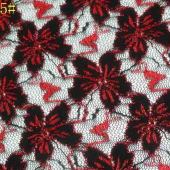 针织锦氨双色蕾丝蝴蝶花 锦氨蕾丝面料 现货供应混纺、交织面料