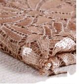 现货 150D 5mm金线亮片水溶绣花面料 婚纱/礼服