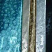 烫金发泡骷髅头，鞋材箱包特殊工艺面料