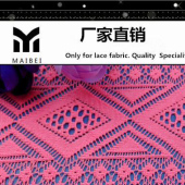 【241涤纶无弹高档家纺蕾丝面料】F49新款连衣裙面料 定做7天出货