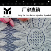 【241涤纶无弹高档家纺蕾丝面料】F33新款连衣裙面料 定做7天出货