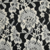 针织经编蕾丝面料 锦棉 双色蕾丝面料 现货