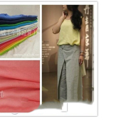 苎麻棉面料 春夏时装苎麻人棉交织 30*14/47*58苎麻人棉 交织面料