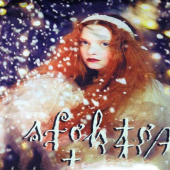 下雪的女孩数码印花缎面