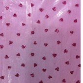 小桃心洒金网布 烫金网布 印金 网布洒金 网布烫金 圣诞装饰洒金