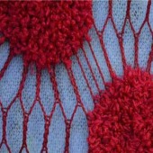 现货供应涤纶毛圈网布A8044有光大小圆女装童装秋冬款服装面料