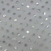 供应欧根纱烫金烫银 加密无光欧根纱小圆点烫金烫银加工品