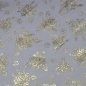 供应欧根纱烫金烫银 加密无光欧根纱蝴蝶图案烫金烫银加工品