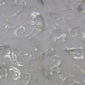 供应欧根纱烫金烫银 加密无光欧根纱代号X图案烫金烫银加工品