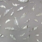 供应欧根纱烫金烫银 加密无光欧根纱树叶烫金烫银加工品