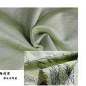 直销 50D韩丝麻印花面料 羽绒服面料最新款 100%化纤面料