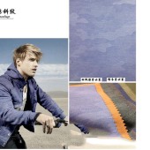 斜纹锦涤羽绒服面料 迷彩牛仔风高密度不钻毛服装布料 厂家直销