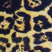 涤粘分散印花针织布 经典款豹纹女式裙装面料 现货多色花型可供