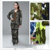 涤棉斜纹迷彩布细斜纱卡印花迷彩军队服装面料涤棉细斜印花迷彩布