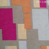 26S气流纺人棉 格子印花汗布165GSM 160CM