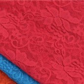 现货供应高档时尚女装锦氨纶蕾丝面料 6830