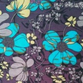 涤纱弹力花朵印花汗布220GSM 150CM 清包透气女症衬衫布