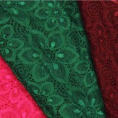 现货供应高档时尚女装锦氨纶蕾丝面料 6875