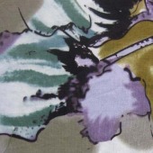 高捻弹力ITY 水墨画定位 印花水晶麻200GSM 时尚T恤面料