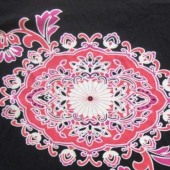 高捻弹力 ITY 定位花 水晶麻 210GSM 时尚女装长裙面料