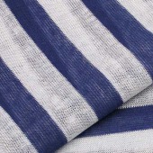 针织全涤彩条粗针面料100%T针织汗布110g彩条粗针布服装用布