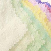 厂家直销 现货供应 欧根纱泡泡格 时尚女装面料配料