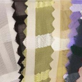 现货供应 全涤欧根纱田字格 最新时尚女裙面料 婚纱面料