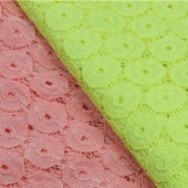 现货供应高档时尚女装锦氨纶蕾丝面料 6884