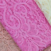 现货供应高档时尚女装锦氨纶蕾丝面料 6907