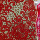 水溶刺绣面料 牛奶丝彩色面料 精致特色 DIY立体镂空绣花