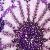 130CM全涤50D网布手工钉珠 网布串珠 婚纱礼服晚礼服面料