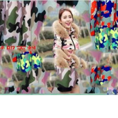 羽绒服面料布料韩货流行印花棉衣羽绒花布布料现货批发零卖