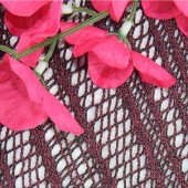 现货供应时尚女装针织提花面料 涤纶网眼布 8909#