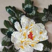 130CM全涤50D网布手工亮片绣花面料